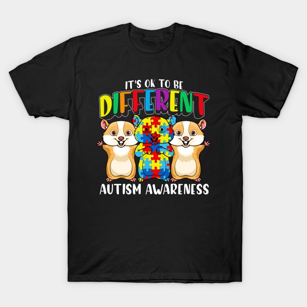 Colorful It's OK To Be Different Autism Awareness T-Shirt by theperfectpresents